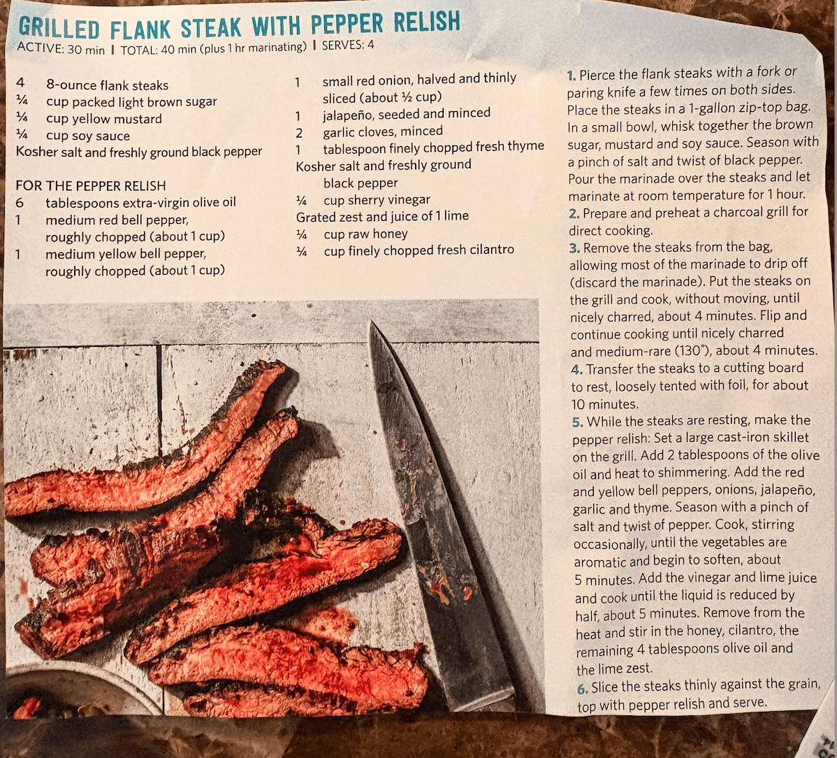 A newspaper recipe clipping — the kind of source you can import